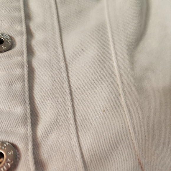 Mudd White Denim Vest Size Medium Juniors - Picture 8 of 8